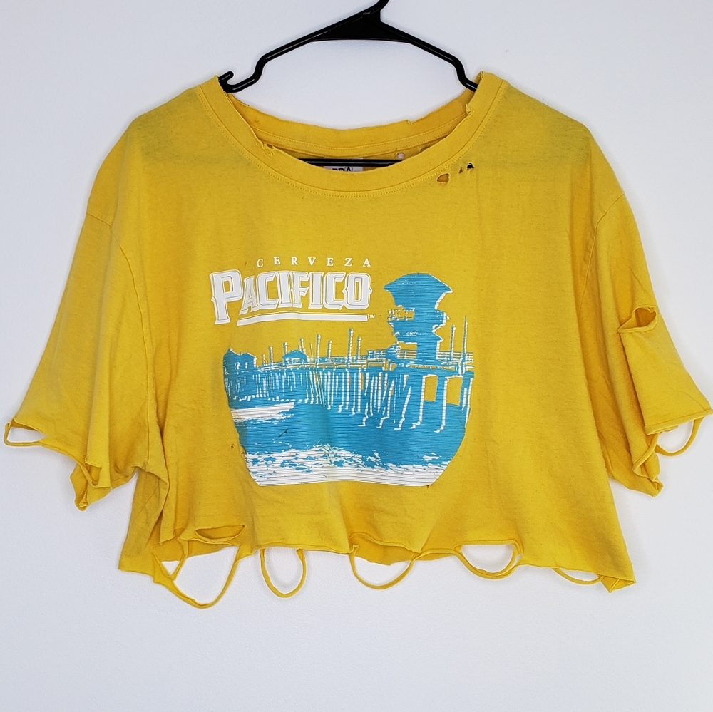 Pacifico Cerveza Destructed Crop Tee